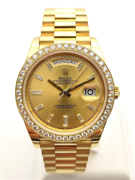 rolex day date with diamond dial|rolex day date 40mm price.